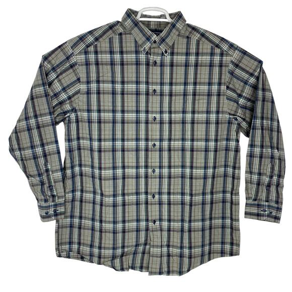 Roundtree & Yorke Cotton Long Sleeve Button Shirt Mens 2XT - Picture 1 of 5